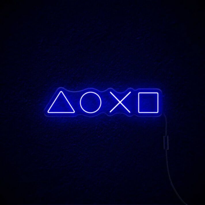Playstation Neon Sign for Gamers