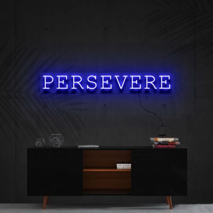 Persevere Neon Sign for Motivational Spaces