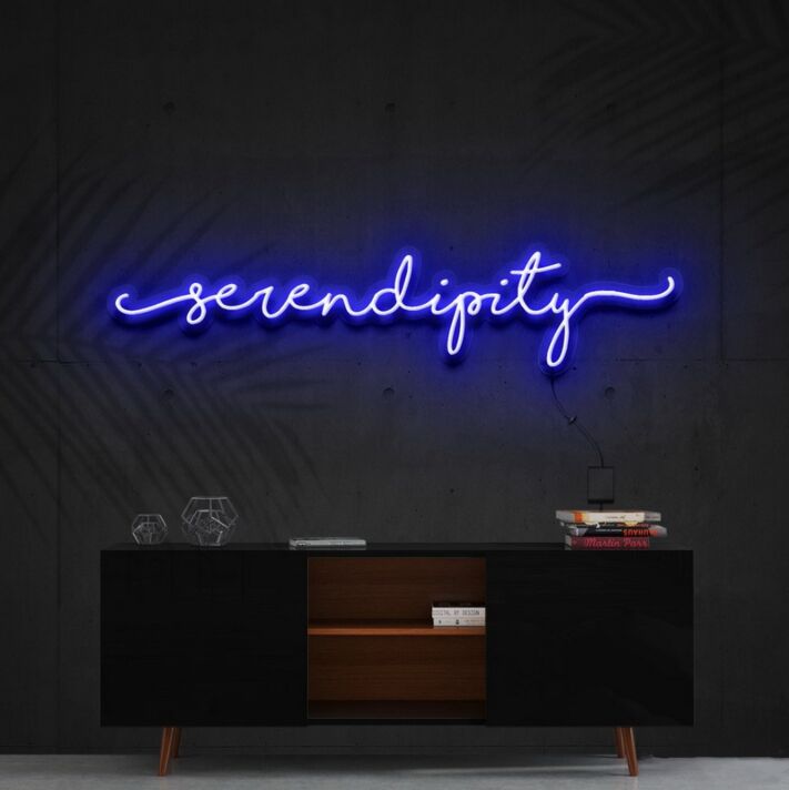 Serendipity Neon Sign for Inspirational Spaces