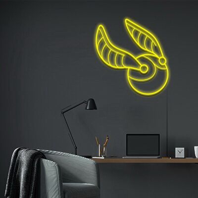 Snitch Neon Sign for Harry Potter Fans