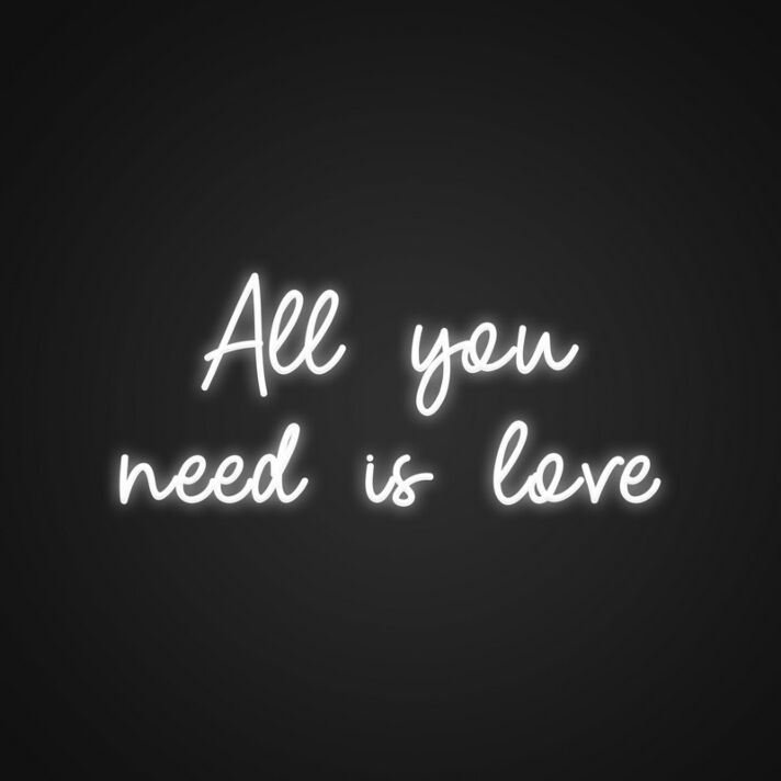 All You Need Is Love Neon Sign for Romantic Spaces
