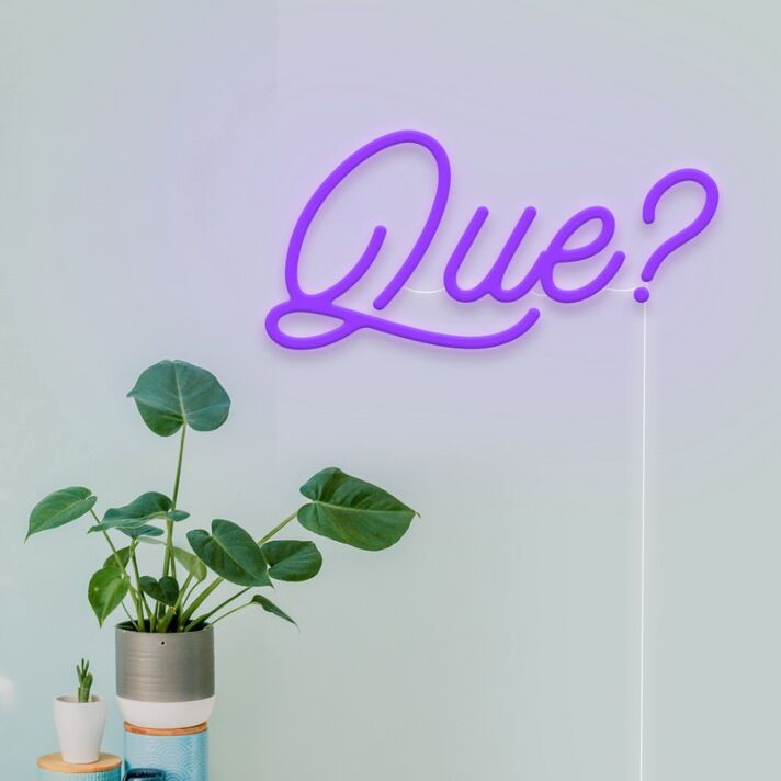 Que Neon Sign for Modern Decor