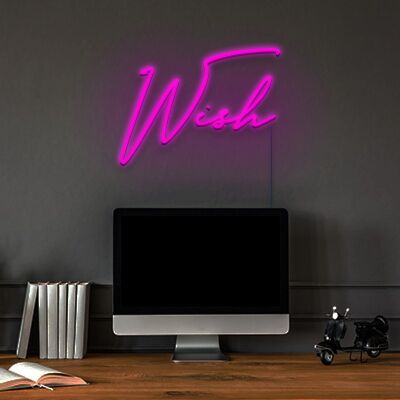 Wish Neon Sign for Inspirational Spaces