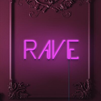 Rave Neon Sign for Party Spaces