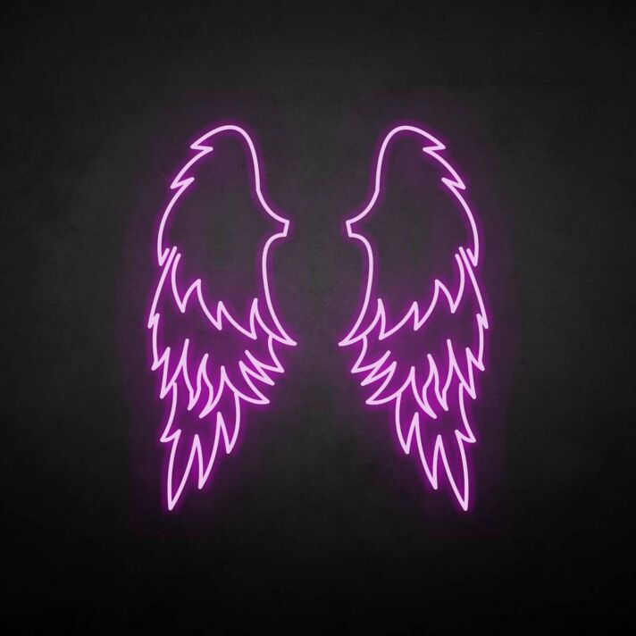 'wings' neon sign