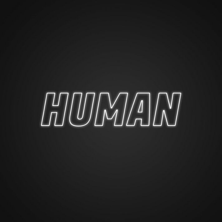 Human Neon Sign for Inspirational and Artistic Decor