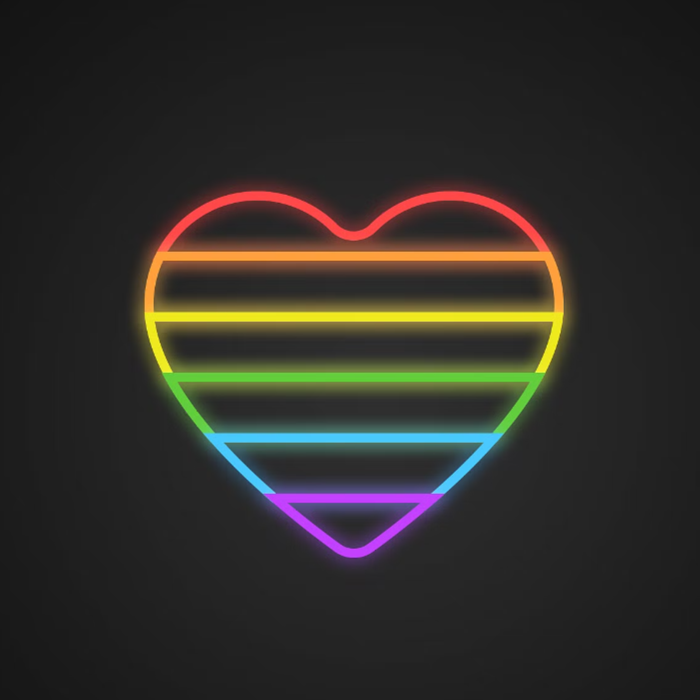 Heart Flag Neon Sign Show your love with this heart flag sign