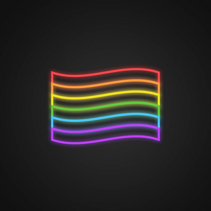 Rainbow Flag Neon Sign Show your support for the LGBTQ+ community