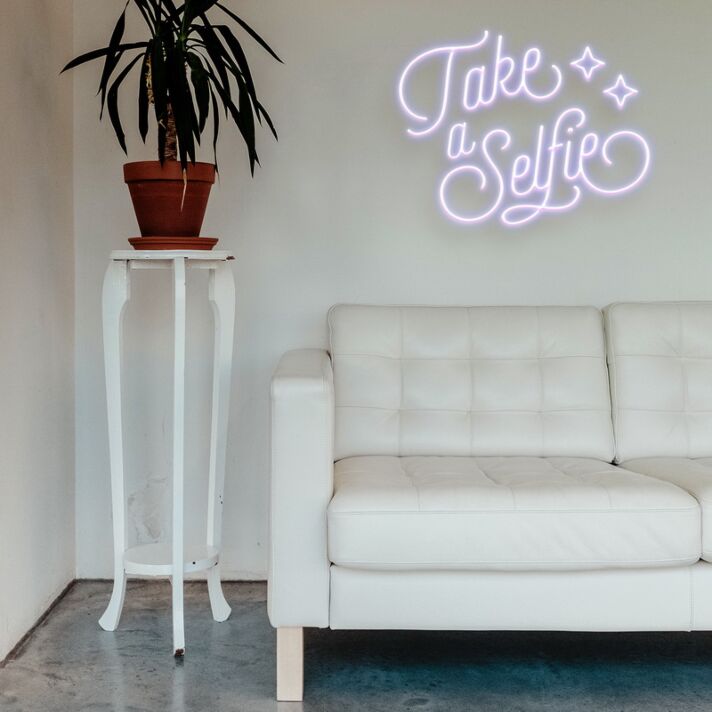 Take A Selfie Neon Sign Ideal for photo booths and events