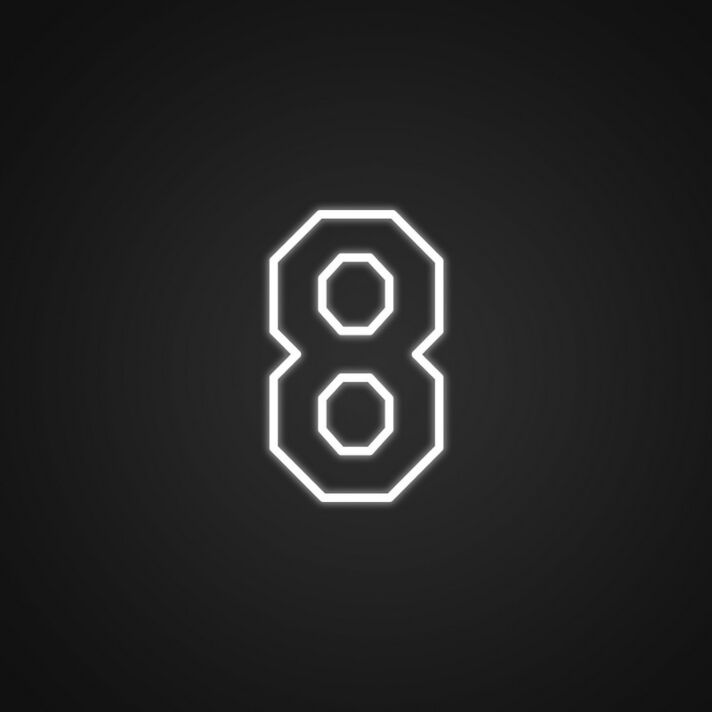 8 Neon Sign Ideal for sports and team decor