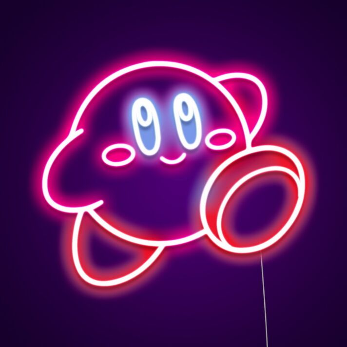 Kirby Sign Neon Sign Great for game rooms and kids' spaces