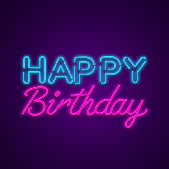 Happy Birthday Neon Sign Celebrate birthdays with this cheerful sign