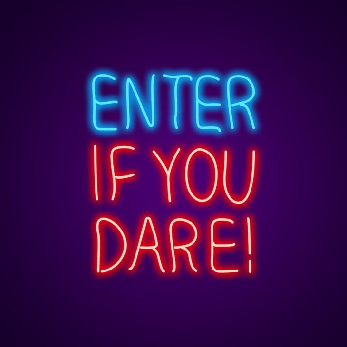 Enter If You Dare Neon Sign Add a spooky touch to your Halloween decor