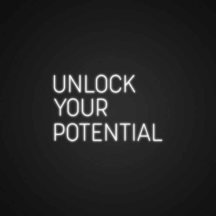 Unlock Your Potential Neon Sign Inspire growth and self-improvement
