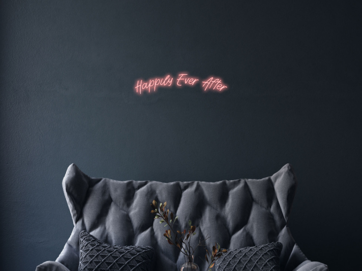 Happily Ever After Custom Neon Sign v2 Make weddings and romantic events unforgettable