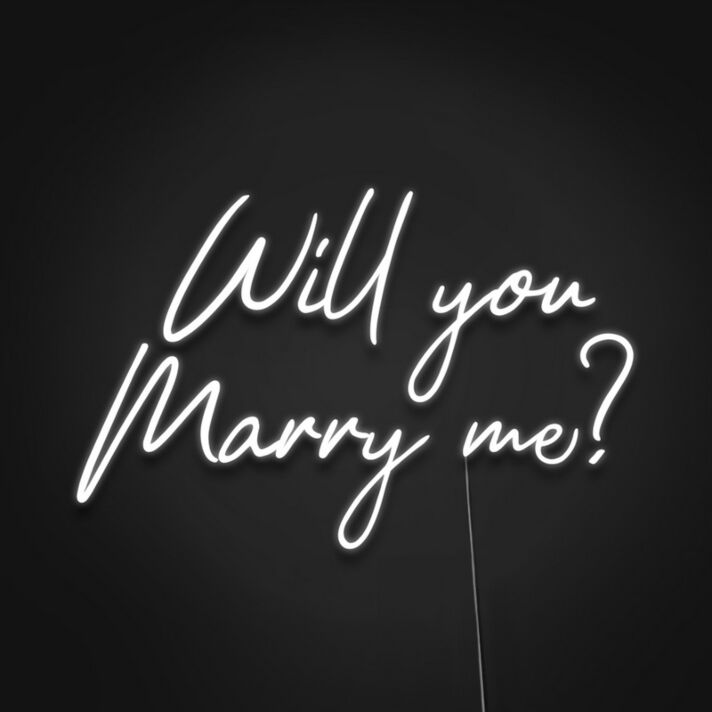 Will You Marry Me Custom Neon Sign v2 Make proposals extra special with a custom sign