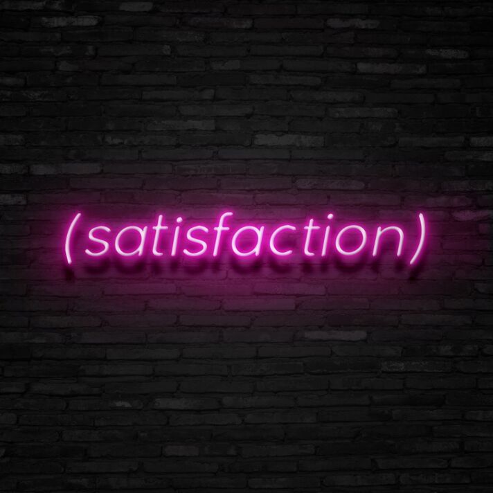 Satisfaction Neon Sign Promote positivity and contentment
