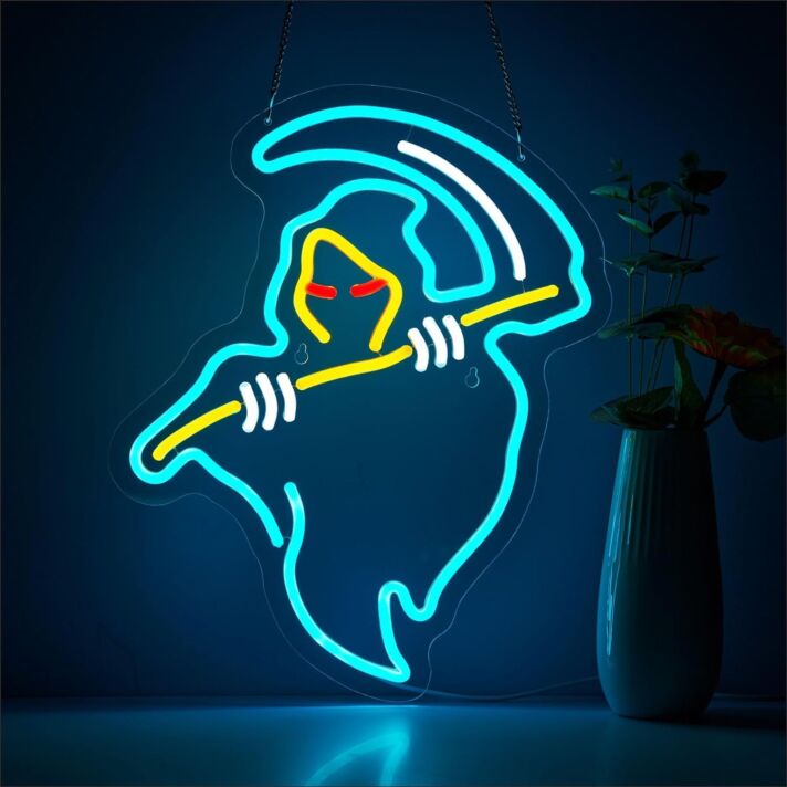 The Red-Eyed Wizard Neon Sign Fantasy Kids Room