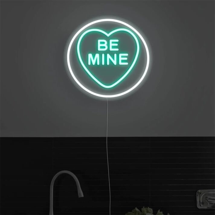Add a Romantic Glow to Your Wedding, Engagement Party, or Home with the Be Mine LED Neon Sign