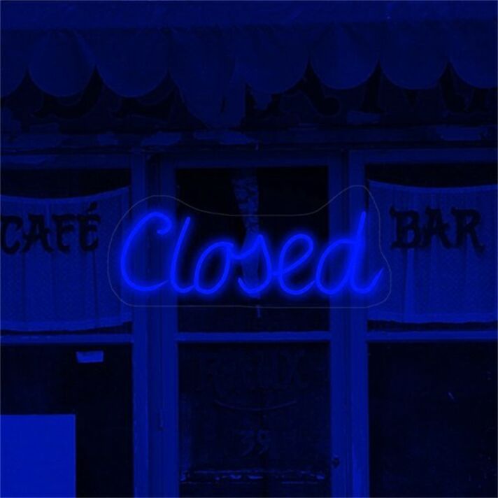 Brighten Your Bar, Office, or Storefront with the Versatile Closed LED Neon Sign.