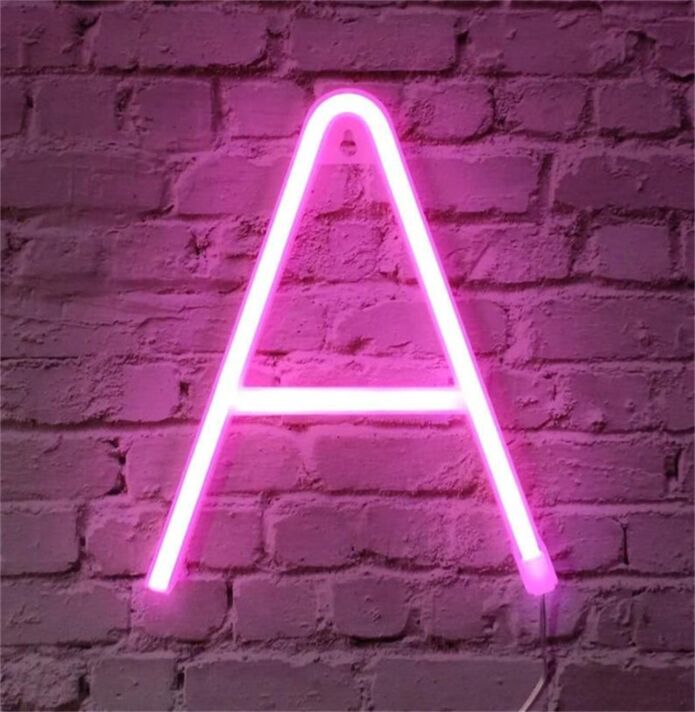 Brighten Your Special Occasions: Customized A LED Neon Light Letter Birthday LED Neon Sign for Weddings, Bars, and Home Decor