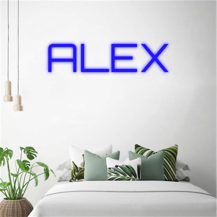 Make Celebrations Unforgettable with Customized LED Neon Light Name Alex Birthday LED Neon Sign for Home, Bars, and Party Venues.