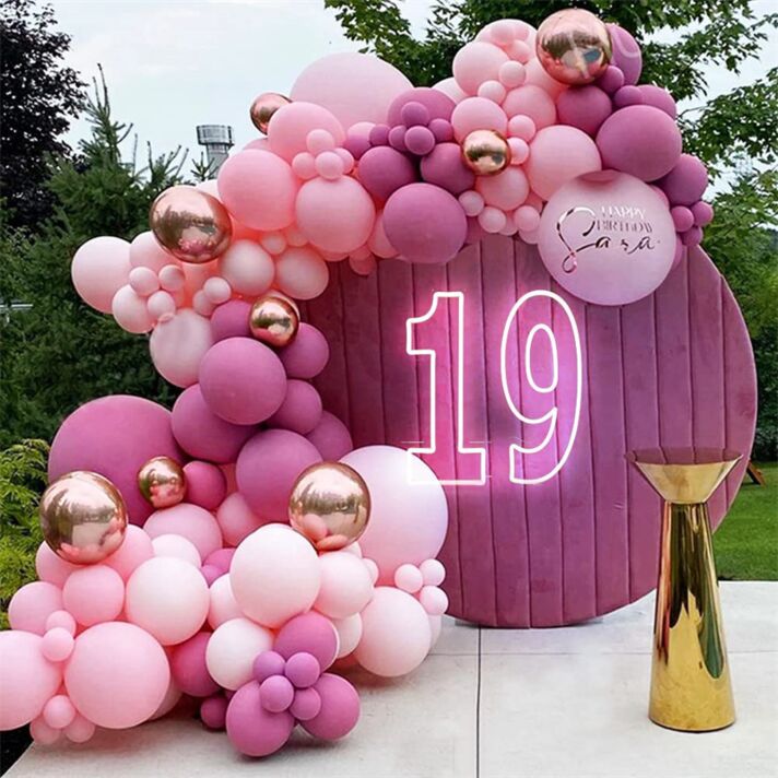 Celebrate turning 19 in style: Ideal for Birthdays, Home Decor, and Party Ambiance with Customized LED Neon Light Number 19 Birthday LED Neon Sign.