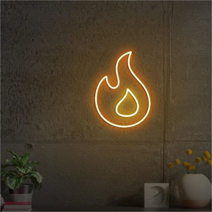 Bring vibrant vibes to your bar, cafe, or gaming room with Flame LED Neon Sign Radikal LED Neon.