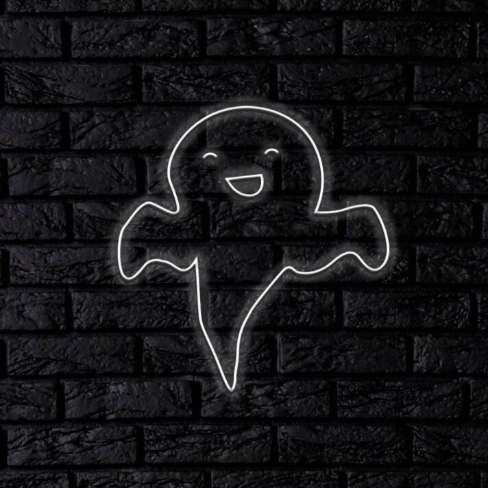 Transform Your Space: Ghost LED Neon Sign Perfect for Home Decor, Bars, Weddings, and Office Ambiance