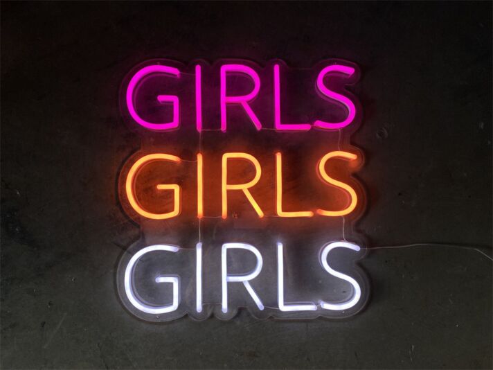 Brighten Up Your Bar, Bedroom or Bachelorette Party with the Mini Girls Girls Girls LED Neon Sign.