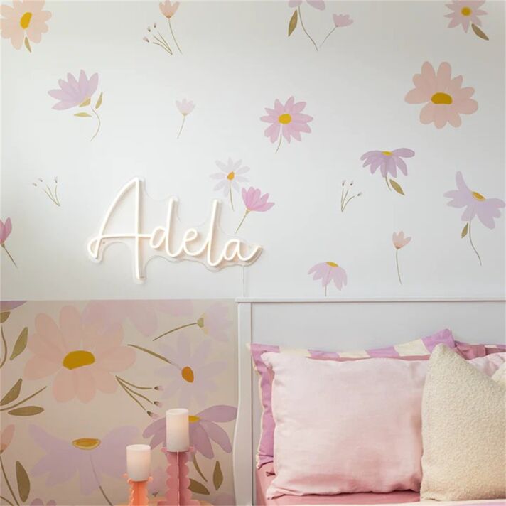 Brighten Your Wedding, Bar, and Home Decor with the Charming LED Neon Name Adela With Heart LED Neon Sign.