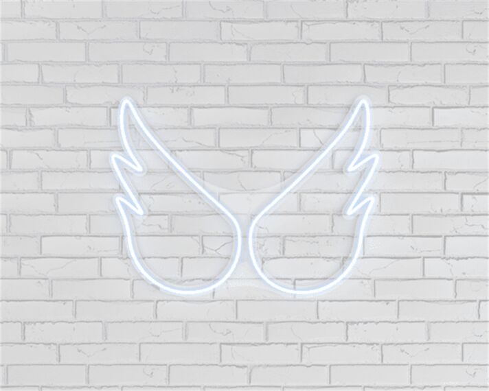 Elevate Your Space: LED Wings LED Neon Sign for Home Decor, Vibrant Office Ambiance, and Chic Bar Settings.