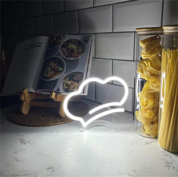 Brighten Your Kitchen or Culinary Event with the Mini Chef Hat LED Neon Sign.