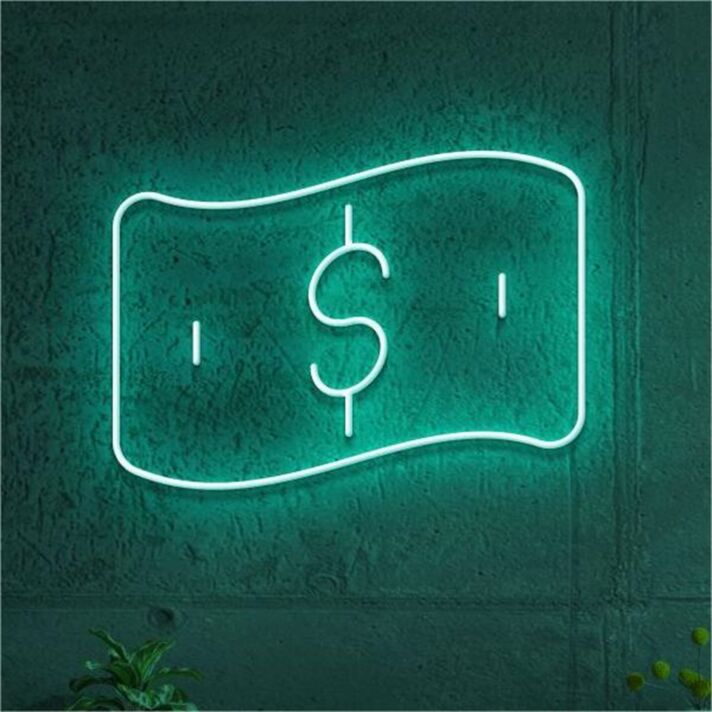 Brighten Your Business, Bar, or Game Room with a Neon Money Sign.