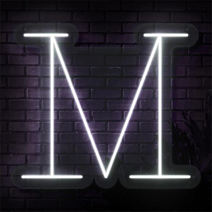 Brighten Your Bar, Wedding, or Office Space with the Personalized Initial Letter M LED Neon Sign