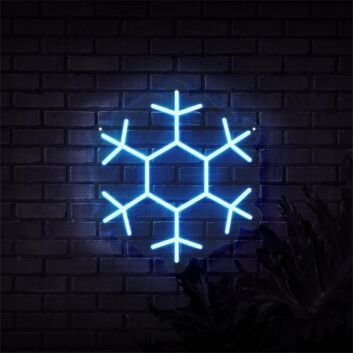 Brighten Your Winter Celebrations: Snowflake LED Neon Sign Sketch and Etch Us for Home, Office, and Festive Decorations.