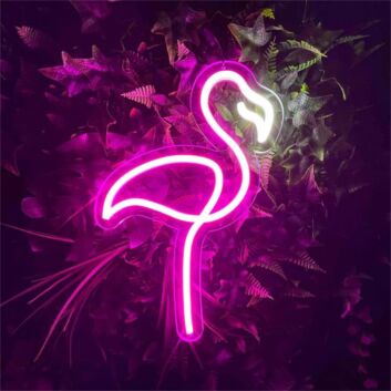 Brighten Up Your Bar, Wedding, or Home with the Vibrant Stock Flamingo LED Neon Sign.
