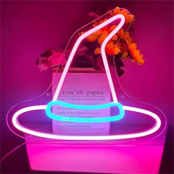 Transform Your Halloween Festivities and Home Ambiance with The Witch&#039;s Hat LED Neon Sign.