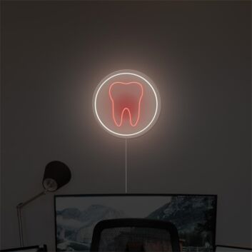 Brighten Your Dental Clinic or Home Office with the Tooth LED Light Sign LED Neon Sign.