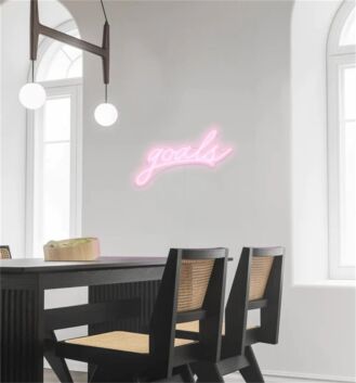 Bring vibrant vibes to your home, office, and parties with the Wall Decor Goals LED Sign LED Neon Sign.