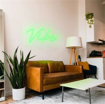 Elevate Your Space: Wall Decor Home Vibe LED Sign for Chic Home, Office, and Party Ambiance