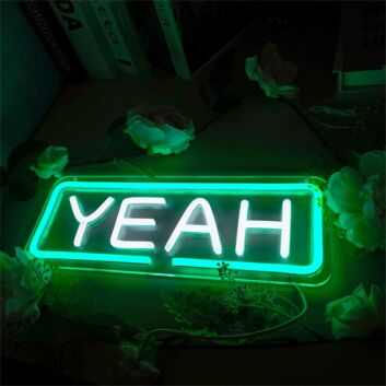 Brighten Up Your Space: Yeah LED Neon Sign Light Wall Decoration for Home, Office, Store, Bar, Weddings, and Parties.