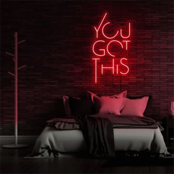 Empower Your Home Office and Inspire Your Workspace with the You Got This LED Neon Sign.