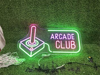 Brighten Up Your Gaming Room, Bar, or Party Atmosphere with the Arcade Club Game LED Neon Sign.