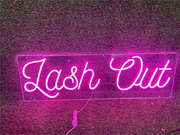 Enhance Your Beauty Studio or Home Vibes with the Custom Lash Out LED Neon Sign