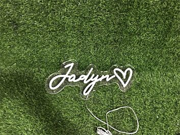 Brighten Up Your Space: Jadyn Withheart Custom LED Neon Sign Perfect for Home Decor, Weddings, and Bars.