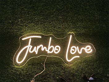 Brighten Up Your Wedding, Anniversary, or Romantic Evenings with the Jumbo Love Custom LED Neon Sign.