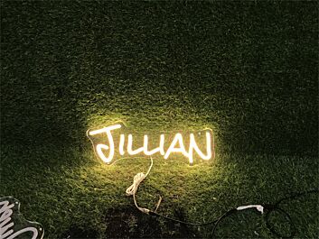 Brighten Up Your Space: Name Custom Jillian LED Neon Sign for Home Decor, Weddings, and Bars