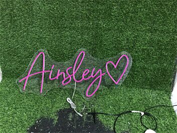 Brighten Your Special Moments: Personalize Custom Airsley With Heart LED Neon Sign for Weddings, Parties, and Romantic Home Decor.