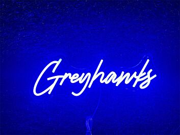 Brighten Up Your Space: Personalize Custom Greyhanks LED Neon Sign for Home, Office, Bars, and Weddings.
